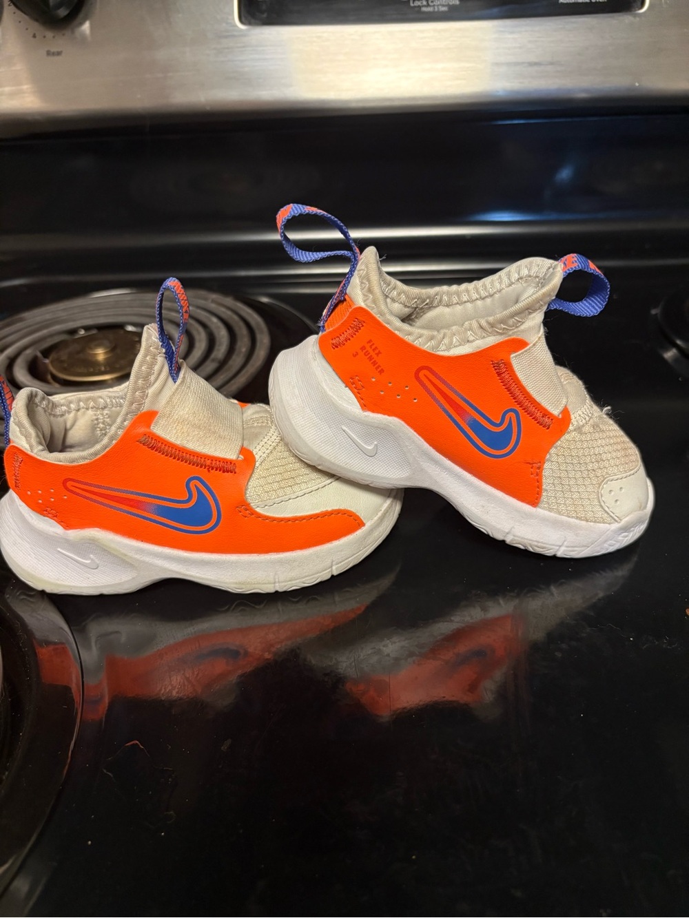 Nike Kids Slip-On Athletic Shoes - Orange/White Size 6C
